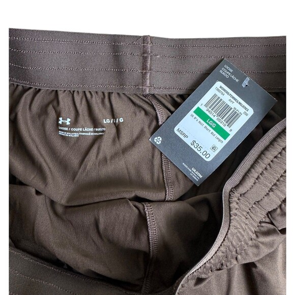 Under Armour Women's Knit Training Shorts Mid Length Size L Brown - Picture 6 of 10